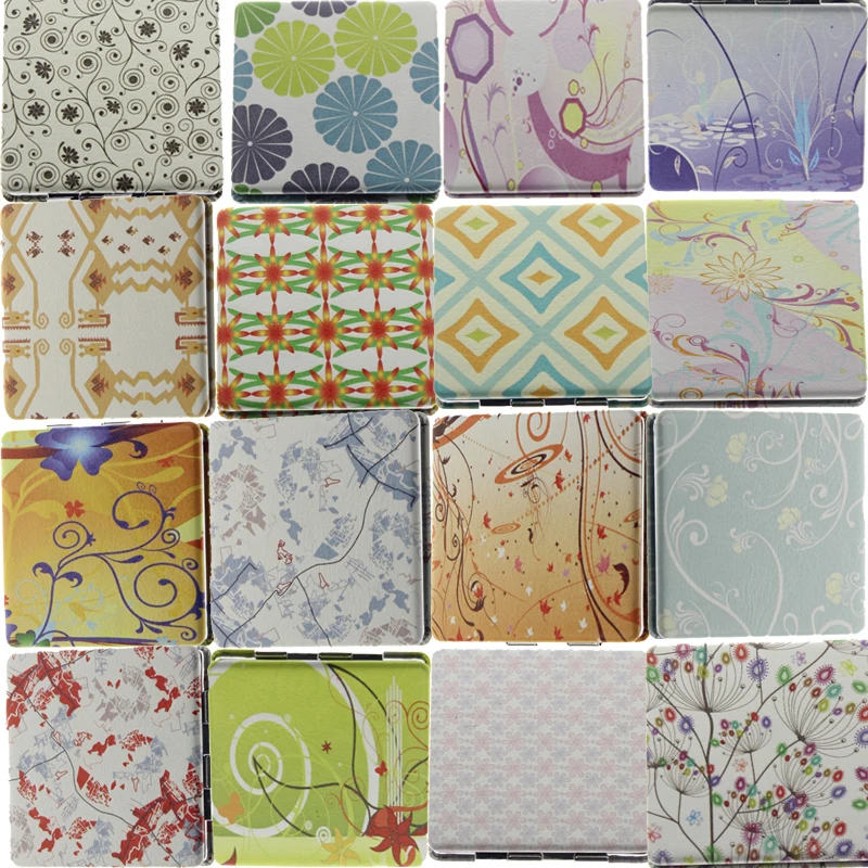 6 см квадратное двухстороннее металлическое портативное складное косметическое