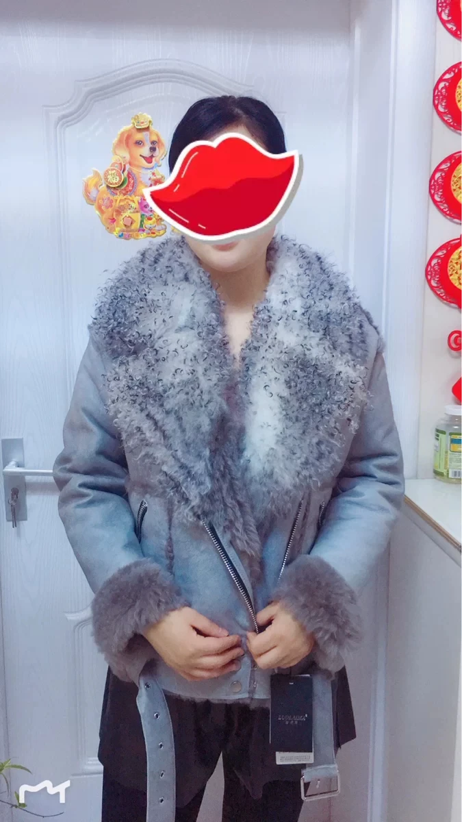 ZiZhen зимние двухсторонние меховые пальто Женская монгольская овечья шерсть Полный Пелт Пальто Куртка с отложным воротником 180816-2