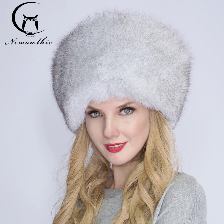 Winter Hat Female Real Fox Fur Hat Russian Furry Warm Men & Women Mongolian Cap with Fox Fur Tassel