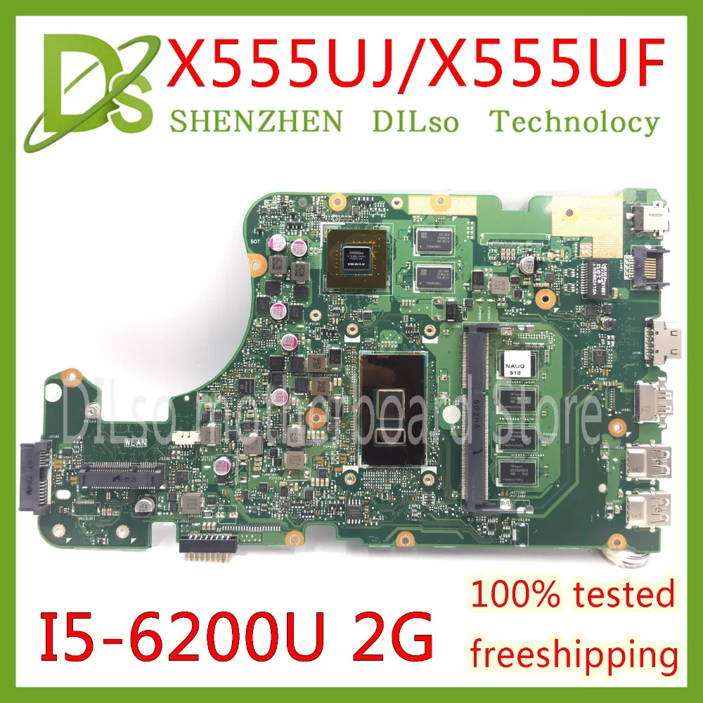 

KEFU X555UJ материнская плата для ASUS X555UF X555UJ F555U X555UB X555UQ I5-6200U 4G RAM материнская плата для ноутбука cpu tetsted work 100%
