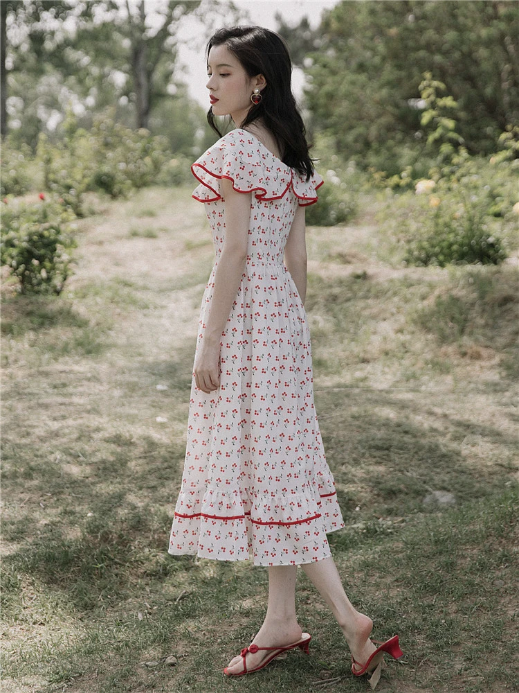 Платье женское летнее длинное с цветочным принтом 2019 | Женская одежда