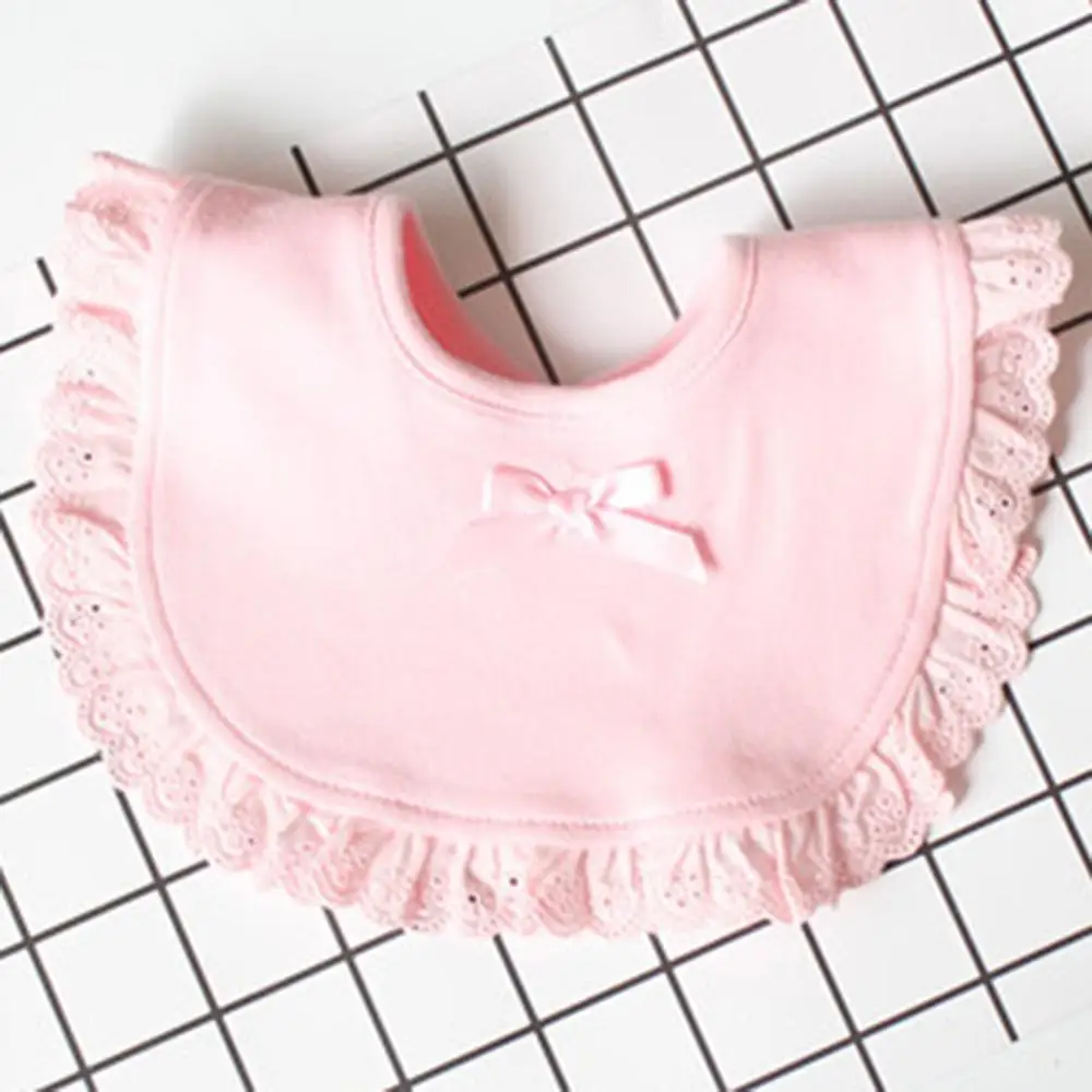 Oval-Pink Кружевной бантик бамбуковый детский белый розовый Burp Набор тканевых салфеток для новорожденных девочек и мальчиков Милая бандана для малышей Слюнявчики - Цвет: Oval-Pink