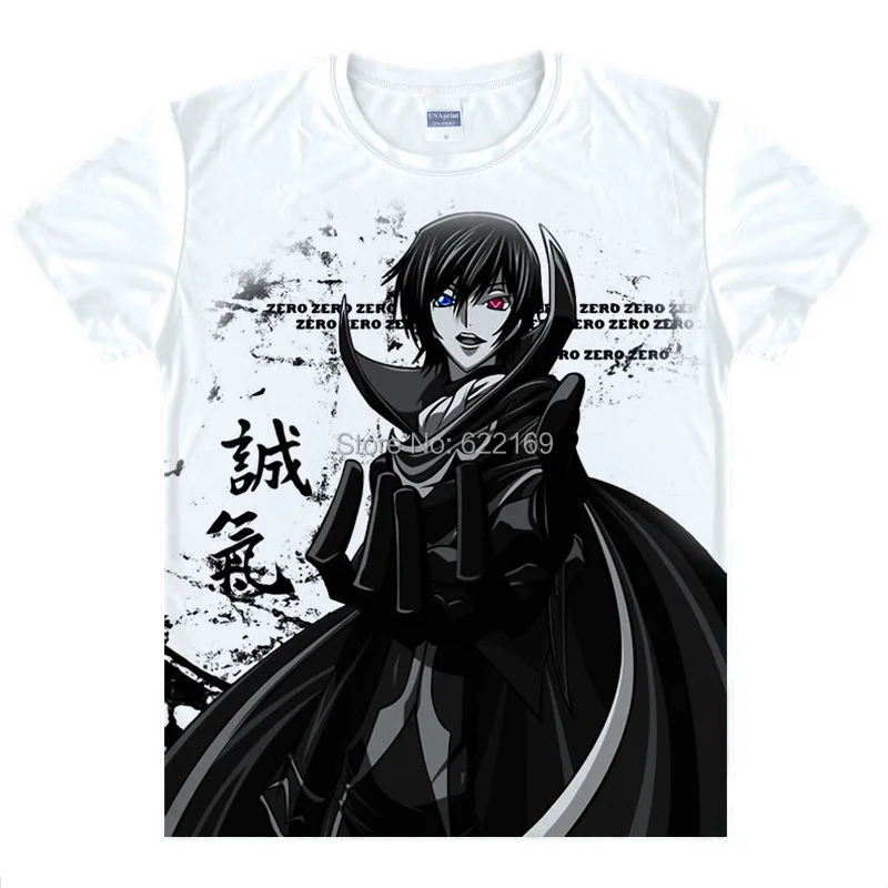 Code Geass Lelouch of the Rebellion футболка аниме японский известных анимации Новинка лето