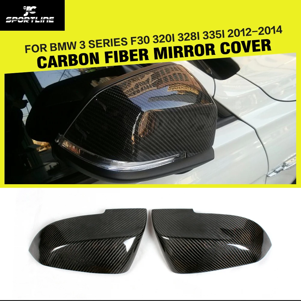 

Carbon Fiber Car Side Rearview Mirror Case Covers Caps for BMW 3 Series F30 320I 328I 335I 2012 - 2014