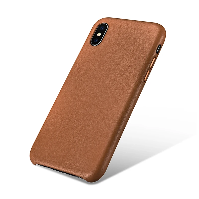 Топ из натуральной кожи чехол для iPhone X XS MAX XR icarer из натуральной воловьей кожи держатель для сотового телефона ультра тонкий