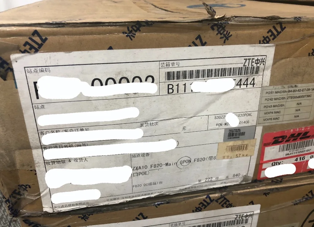 ZTE ZXA10 F820 EI8EP + MS8E GPUA 16 портов GPON/ EPON переключатель с 8 портами POE|Детали устройств