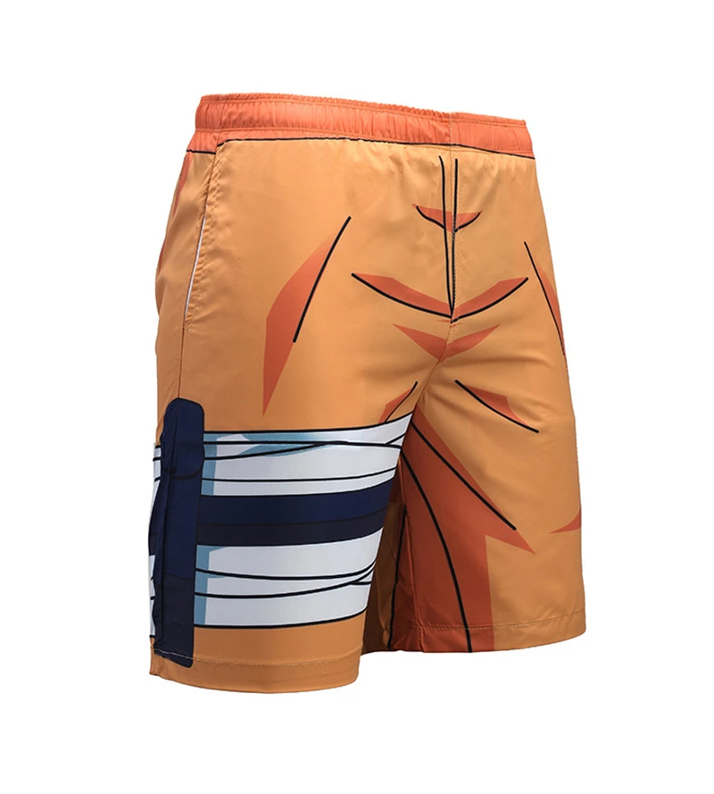Dragon Ball NARUTO Quick Dry Swimming Shorts For Men Anime Swimwear Man Summer Bathing Beach Wear Surf Boxer Brie Swim Trunks