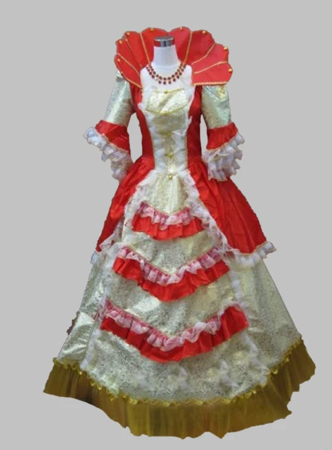 Стенд Воротник Рококо Европейский Суд Период Платье Сценический Костюм 6 Цвета