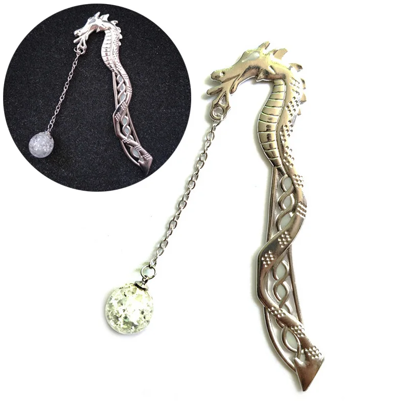 G Silver Светящиеся металлические перья Bookmarks для книг креативные Сова бабочки стрекозы закладки книг учители подарки для школы и офиса - Цвет: G Silver