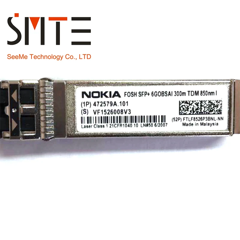 Оригинальный FTLF8526P3BTL NN FOSH SFP + 6GOBSAI 300m TDM 850nm I (1P) 472579A.101 VF1526008V3 для Nokie|Оптоволоконное