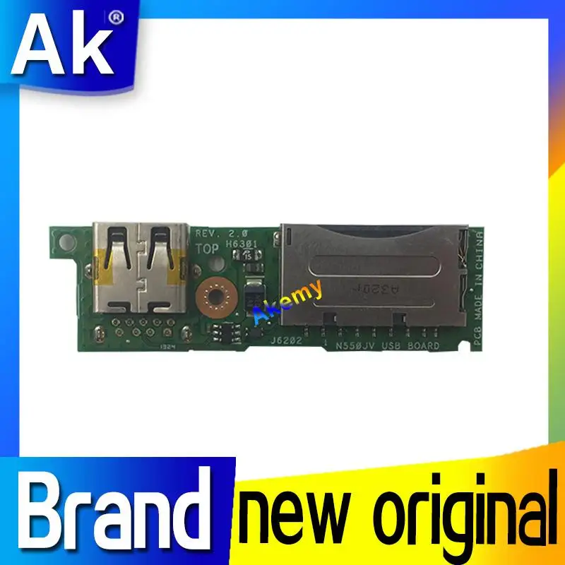 Оригинал для For Asus N550 N550J N550JV N550JK G550J G550JK USB SD карта Плата REV 2 0 1 протестирована