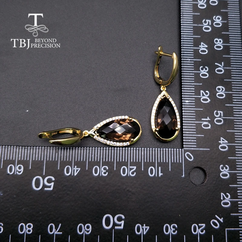 Женские серьги с дымчатым рисунком TBJ ювелирные украшения из драгоценных камней