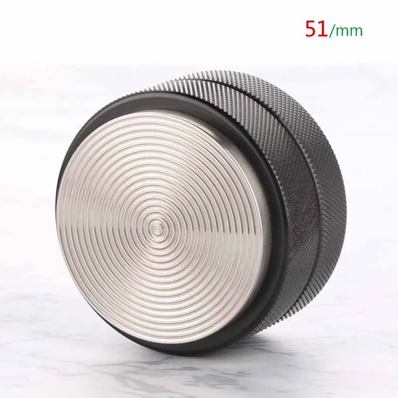 black 51mm luo wen Трамбовочная 58/51 мм нержавеющая сталь эспрессо кофе выравниватель Дозирующее кольцо коробка стук аксессуары бариста кухонные инструменты - Цвет: black 51mm luo wen