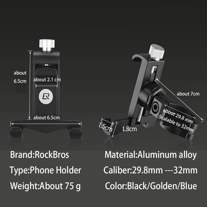 ROCKBROS Регулируемая велосипедная подставка для телефона 3 5-6 2 дюймового смартфона