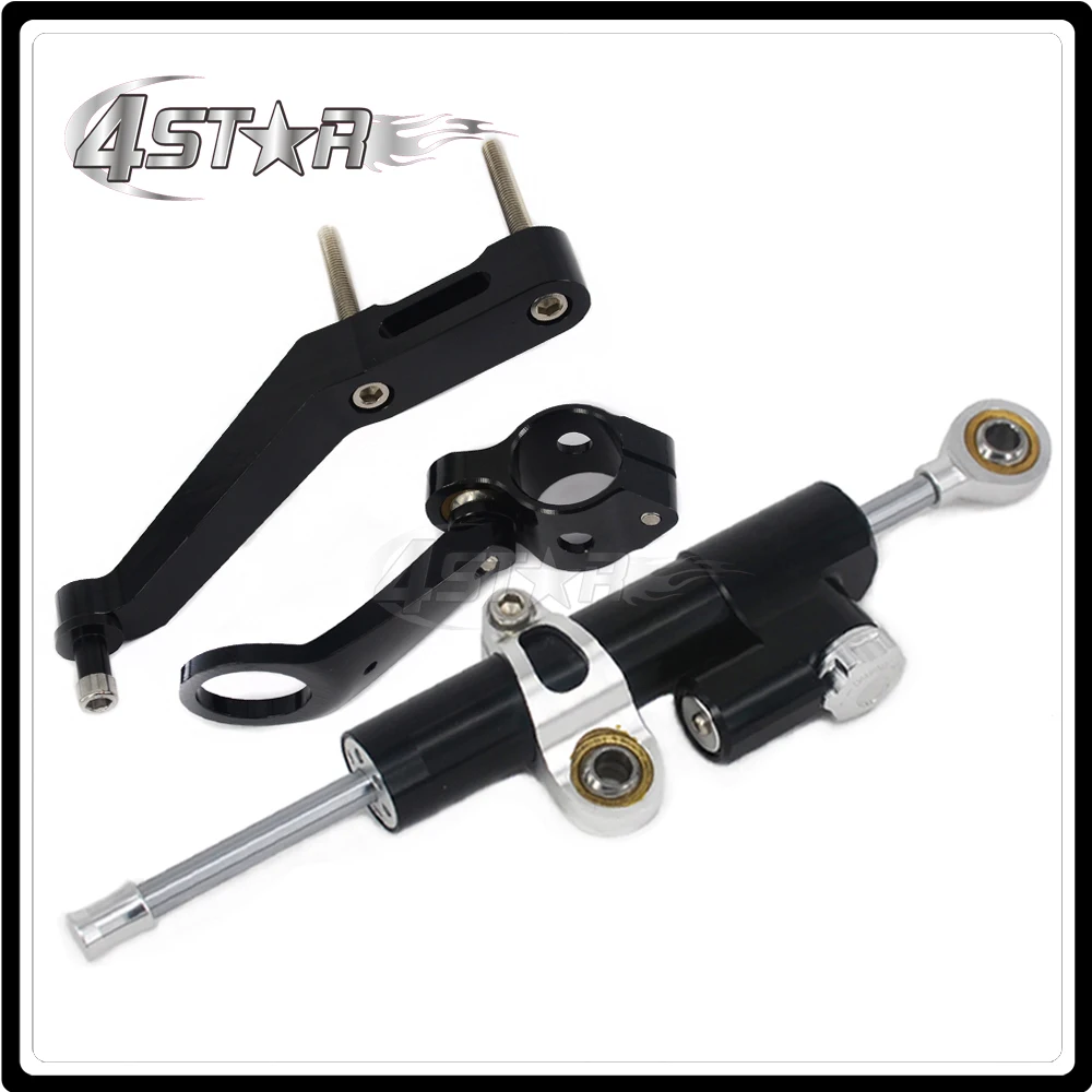 bracket and damper Мотоцикл с ЧПУ рулевой демпфер стабилизатор и кронштейн для HONDA CBR954RR CBR954 RR CBR 954RR 2002 2003 уличный велосипед - Цвет: bracket and damper