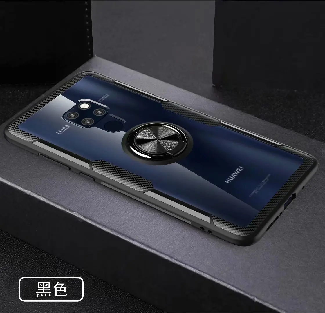 Для huawei mate 20 Pro Чехол с кольцом-подставкой магнит прозрачный противоударный защитный чехол на заднюю панель для huawei mate 20 20pro