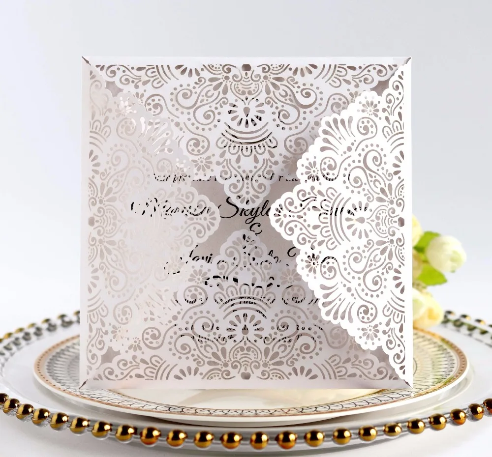 10 вертикальных лазерная резка пригласительные карты набор Европейский