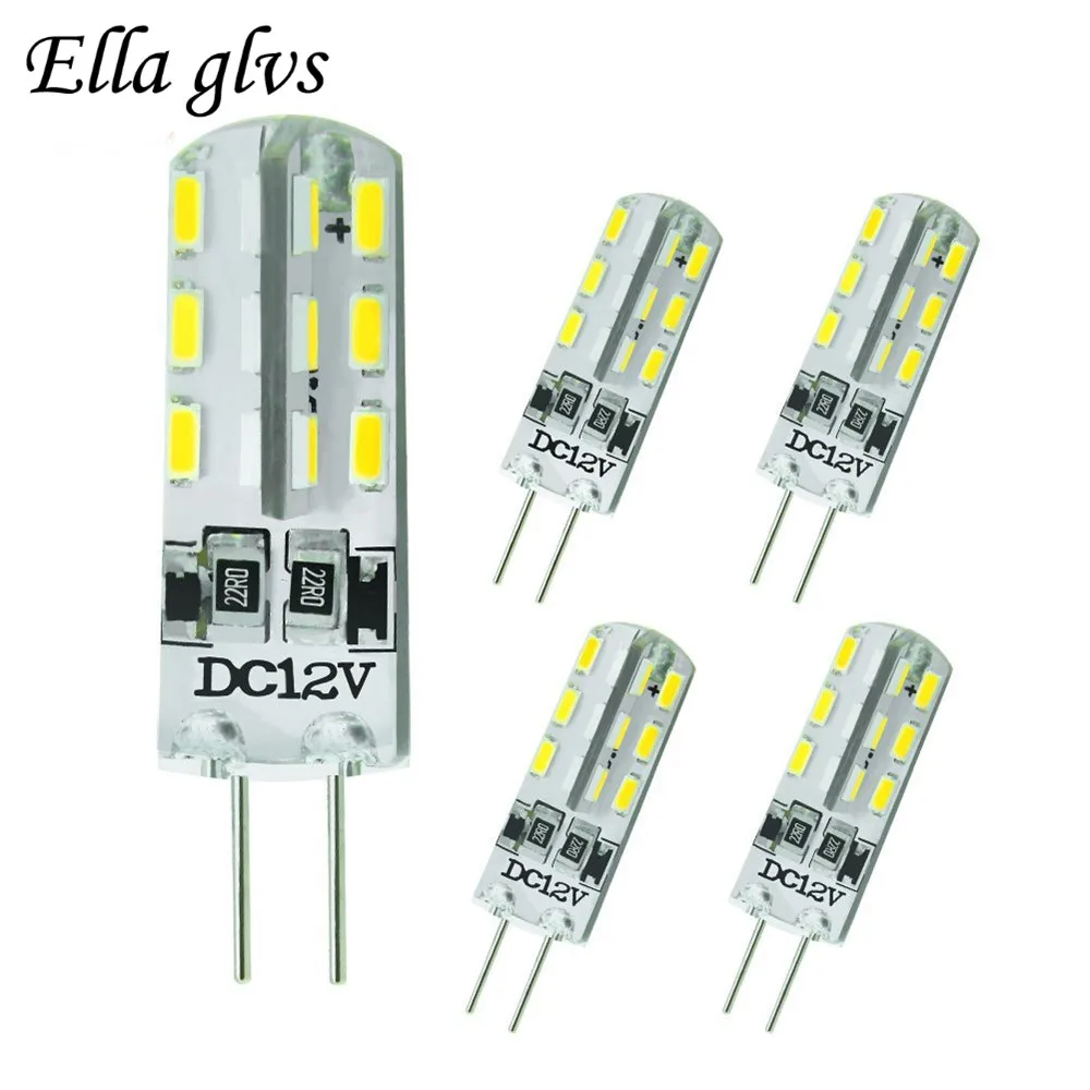 Светодиодная лампа G4 3014 SMD 24 светодиодный DC 12 В 3 Вт теплый белый 3000K 3500K 5500K 6000K