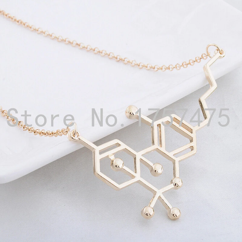 TDIYJ женские ювелирные изделия черный допамин химическая молекулярная структура