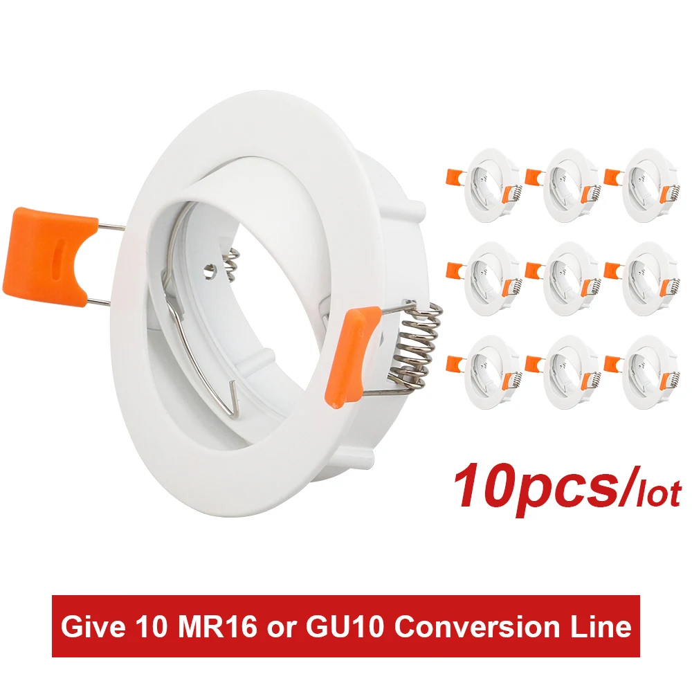 Белый круглый GU10 поверхностного монтажа Алюминий сенсорный экран Рамка для Led