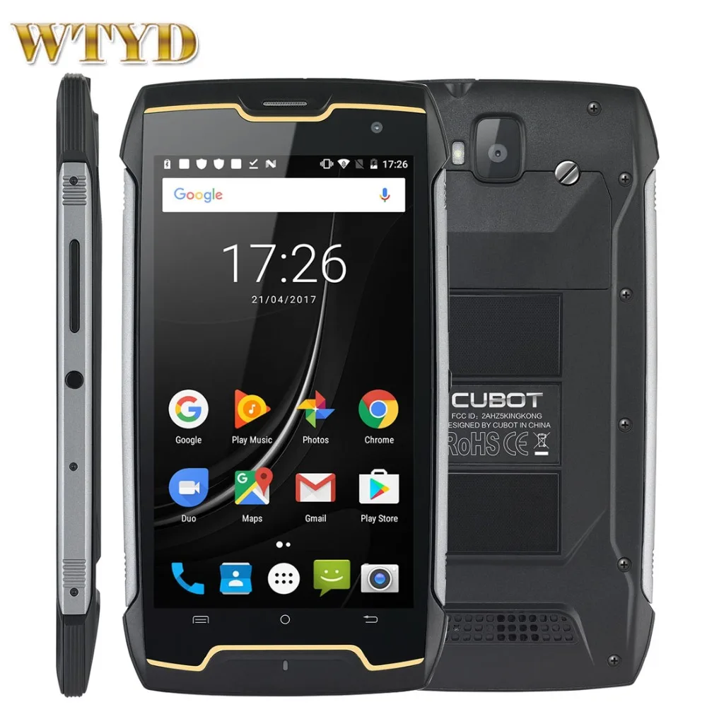 CUBOT Kingkong водонепроницаемый смартфон с IP68 4400 мАч Батарея 5 0 &quotAndroid 7 3G wcdma