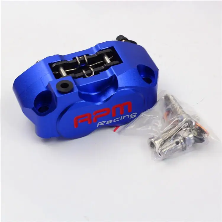 blue Универсальный тормозной суппорт для мотоцикла Yamaha Aerox Nitro, тормозной насос RSZ JOG BWS Zuma 50 rr+ 200 мм/220 мм, тормозные колодки - Цвет: blue