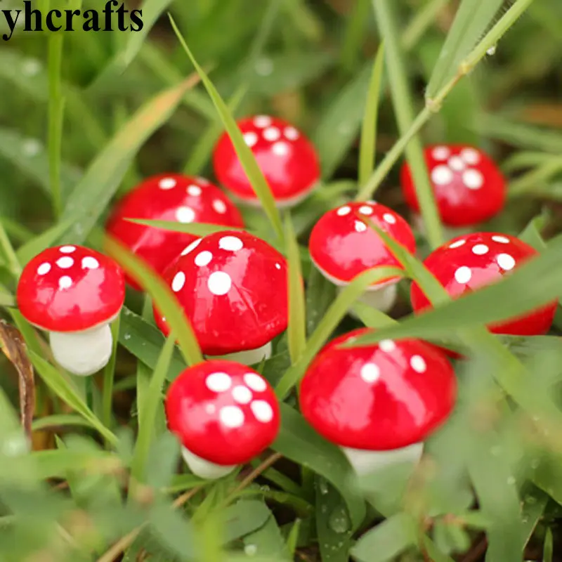 16PCS/LOT,8 color polystyrene mushroom Easter crafts Spring decoration Garden Flower pot ornament simulation Cute Mini Cheap OEM images - 6