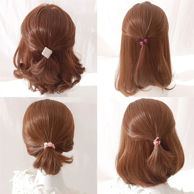 

12pcs/set Plastic Bottle Packing Female Hair Accessories Elastic Hair Bands Ponytail Hair Scrunchies Rubber Bands