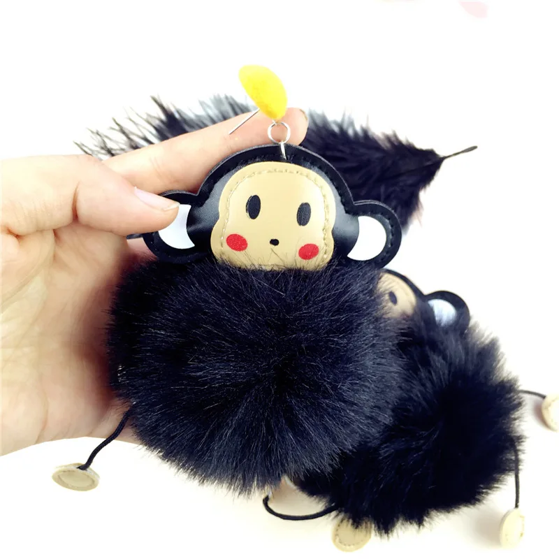 Fishsheep мультфильм большой Фламинго pom кулон Висячие серьги для Для женщин пушистый искусственный кролик Мех животных мяч животных мотаться earrrings