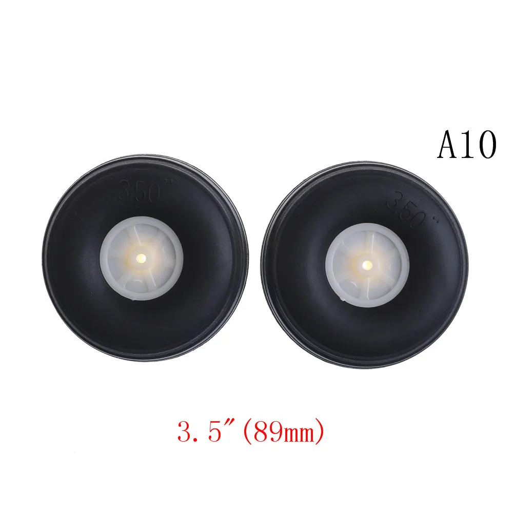 Size 10(2pcs) 2/4 шт хвостовое колесо ПУ, резиновая Пластик концентратор "-3,5" дюймов аэрокамера для дистанционно управляемого самолета автомобиля Запчасти для авто черный, белый Цвет - Цвет: Size 10(2pcs)
