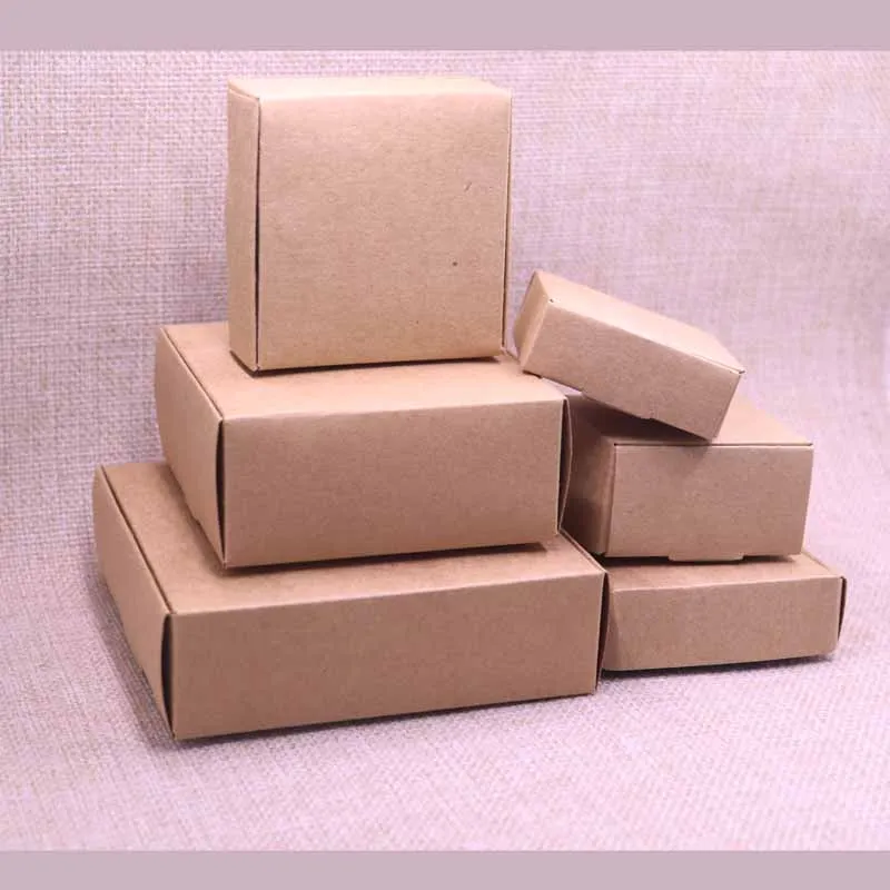 20 шт. коробка из крафт бумаги для конфет и печенья|Подарочные сумки упаковка| |