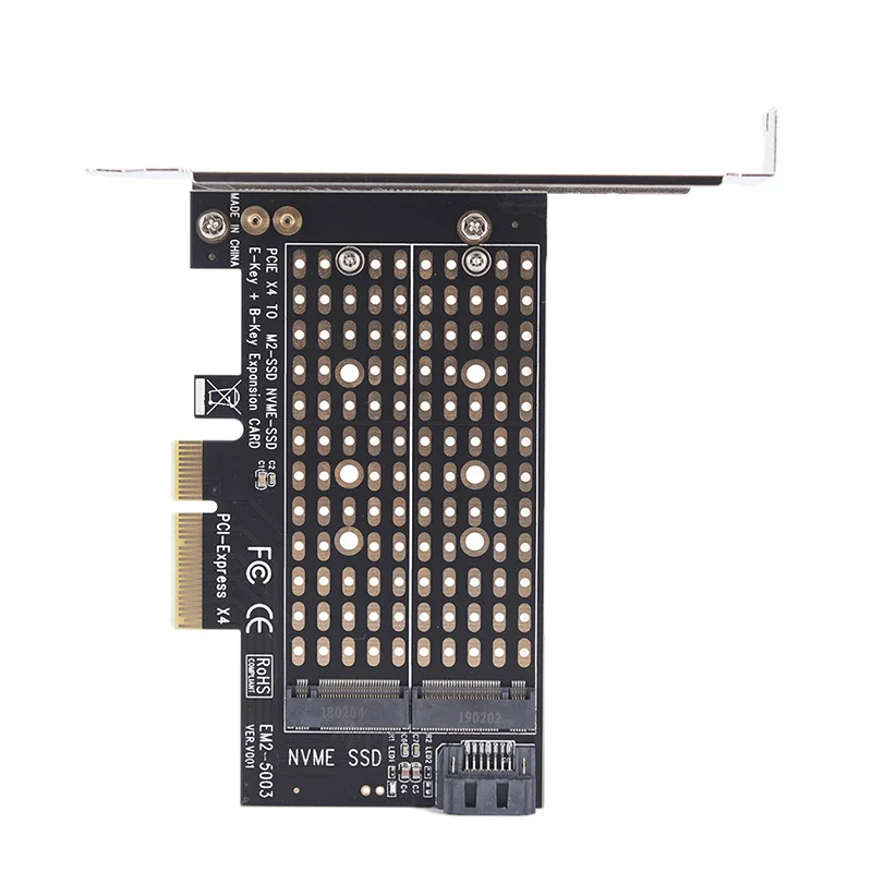 Новинка двойное применение PCIe X4 к NGFF M.2 NVME M ключ SATA B Ключ от 2230 до 2280 SSD