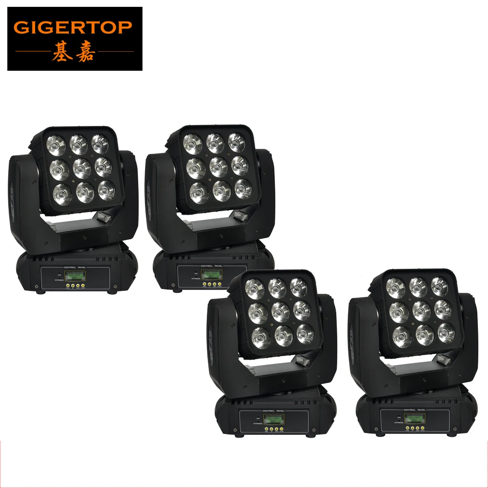 

Freeshipping 4Pcs/Lot 9*10W Led Beam Moving Head Matrix Light For Disco Light 110V-240V DMX 512 9 Head Led Moving Head Matrix
