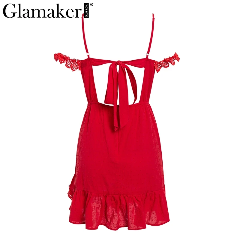 Glamaker, сексуальное Бандажное платье с оборками, женское облегающее платье без рукавов с v-образным вырезом, летние вечерние мини-платья с открытой спиной для клуба, отдыха, пляжа