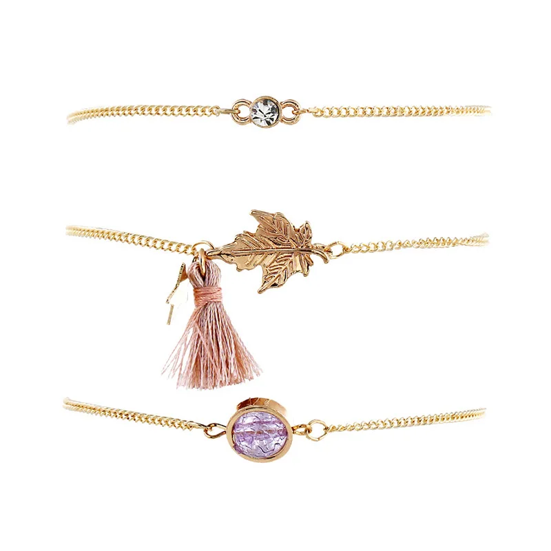 1 Набор персонализированные креативные кисточки кленовый лист простой браслет