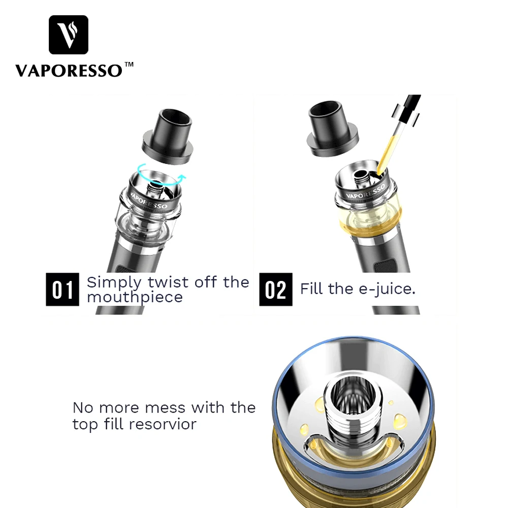Оригинальный Vaporesso Sky Solo Plus 8 мл стартовый набор 3000 мАч/Sky vape pen Kit 3 5 1400 мАч с сеткой GT