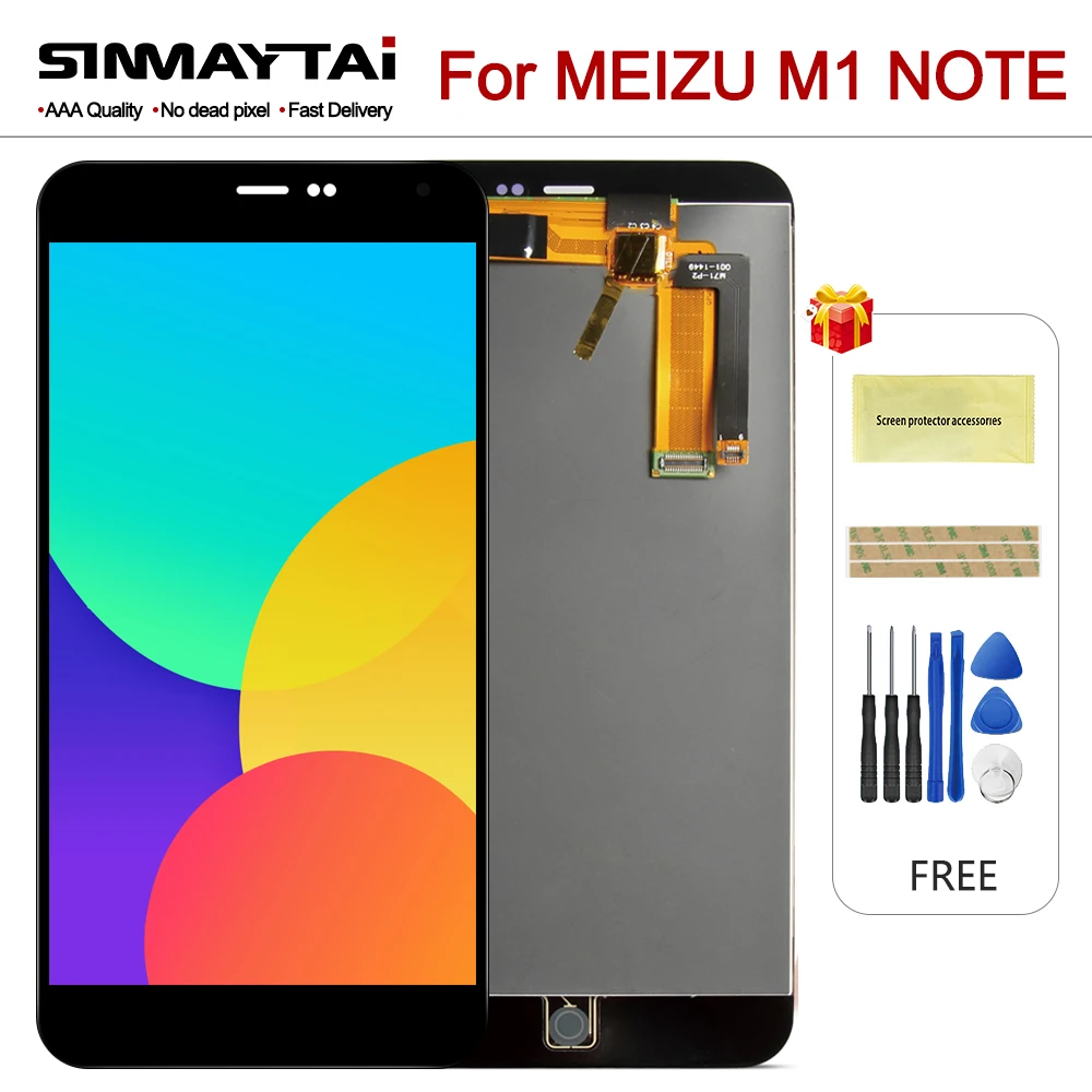 5 &quotмобильный телефон черный для Meizu M1 Note сенсорный экран дигитайзер ЖК-дисплей