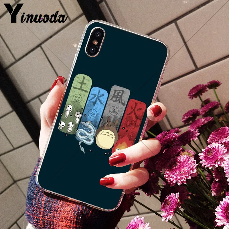 Yinuoda мультфильм студия Ghibli Унесенные призраками Тоторо TPU чехол для телефона чехол для iPhone 6S 6plus 7plus 8 8Plus X Xs MAX 5 5S XR - Цвет: A13