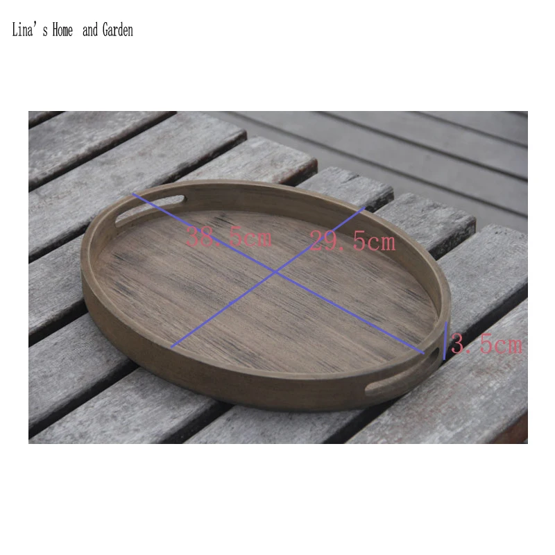 Овальный поднос ручной работы с вырезами | Дом и сад