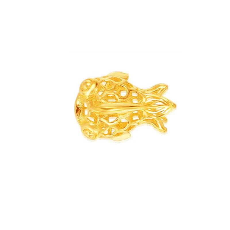 

New Pure 24K Yellow Gold Fish Bracelet Hollow Style Fish Bracelet