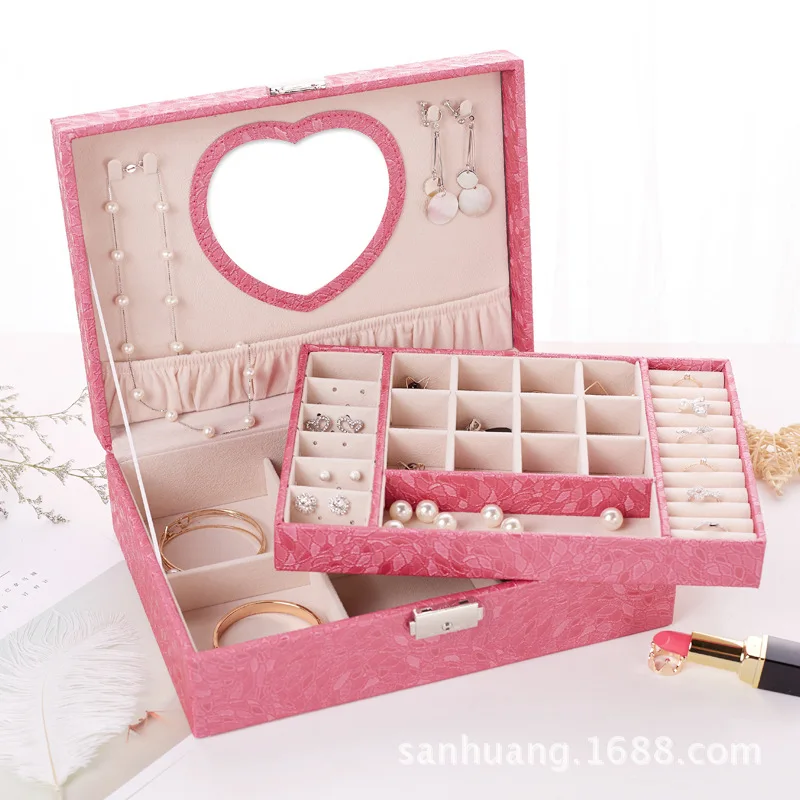 Разноцветные двухслойные деревянные подарочные коробки из искусственной кожи