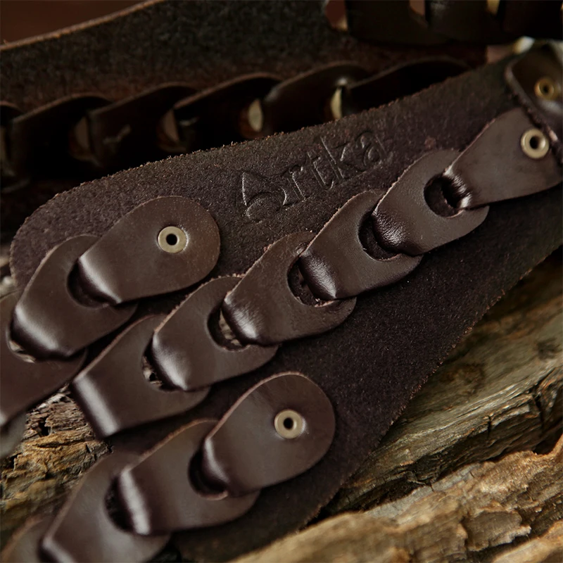 Женский винтажный ремень ARTKA G02400 из натуральной кожи с металлической пряжкой |