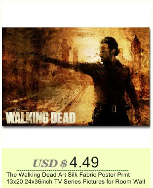 The Walking Dead художественная шелковая ткань постер печать 13x20 20x30 дюймов ТВ сериал фотографии для украшения стен комнаты Рик Дэрил 042