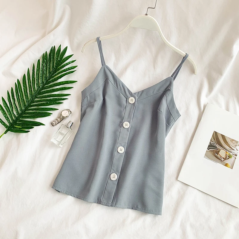 2019 Новый Модный женский жилет сплошной цвет темперамент v образный вырез без