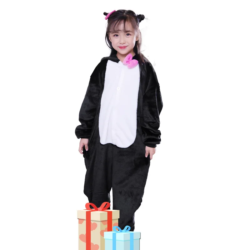 TUONXYE пижамы для девочек детская одежда милый кот Onesies Пижама малышей с