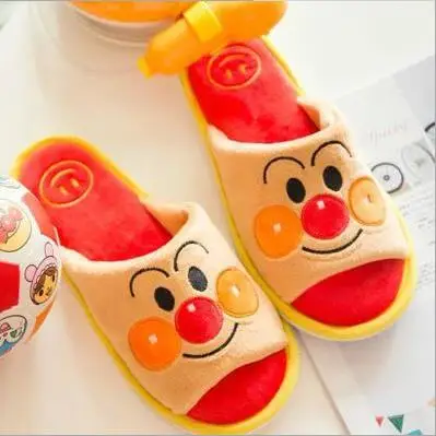 Белый Мультфильм Anpanman зимние домашние тапочки коллекция куклы игрушки Мягкая кукла обувь подарок для детей любовь домашнее животное#1136 - Цвет: Белый