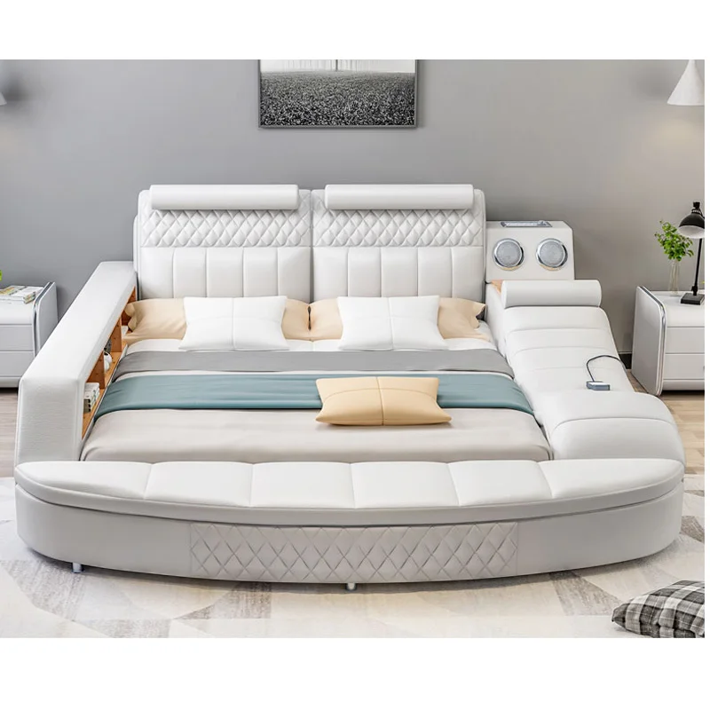 

0609TB25 Bedroom furniture soft sofa leather bed with storage bed end bench sofa Massage sofa bedside storage cabinet