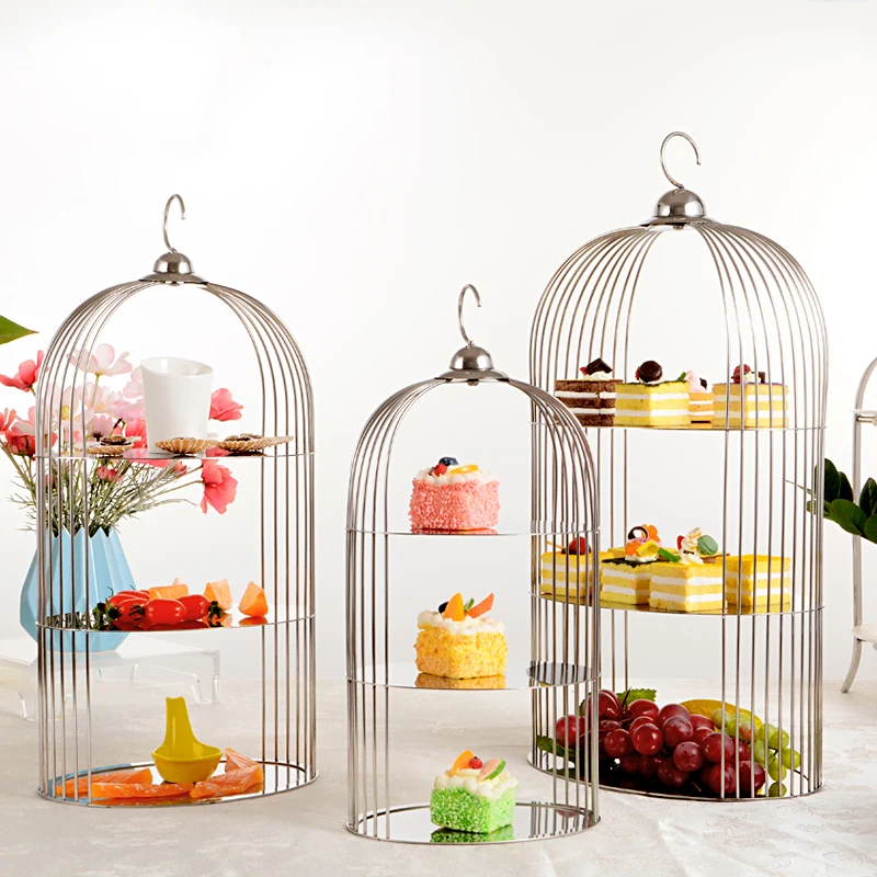 Креативный поднос для фруктов модный из нержавеющей стали закусок в виде птичьей
