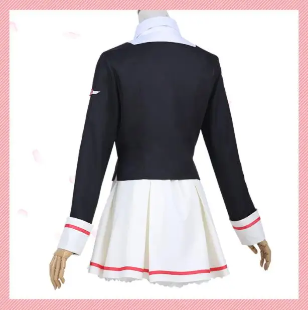 

Anime Cosplay Card Captor Sakura Cos Top+skirt+tie+socks Japanese uniform Daily Woman Girls Kinomoto Sakura Cosplay Costume