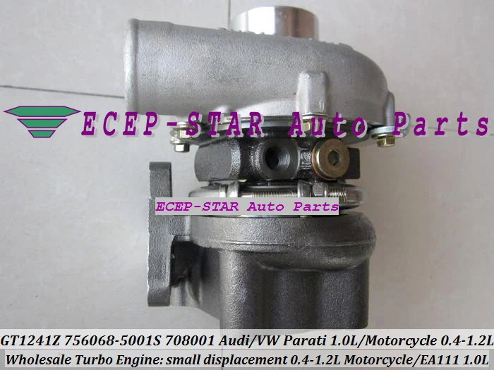 Турбокомпрессор GT1241Z 756068 756068-5001S 756068-0001 708001-0001 036145701 для Volkswagen VW Parati EA111 1.0L 16V Motorcycle 0.4-1.2L.